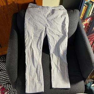 Stretchy skinny seersucker slacks